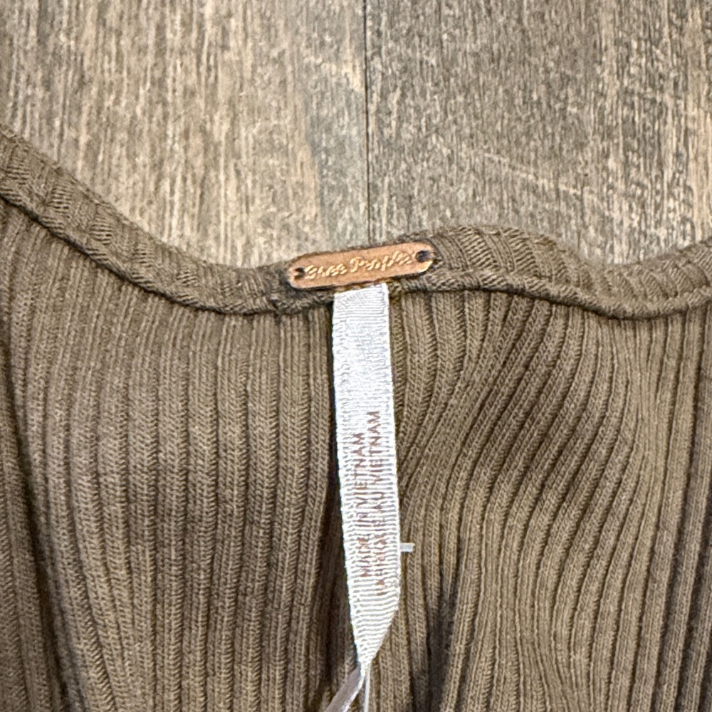 NWT Free People Petra Ribbed Corset Top Size S Brown - Picture 3 of 6